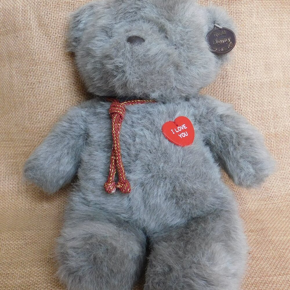 The Old Classics By Fine Toy Gray Teddy Bear 16” Long Vons Grocery Exclusive